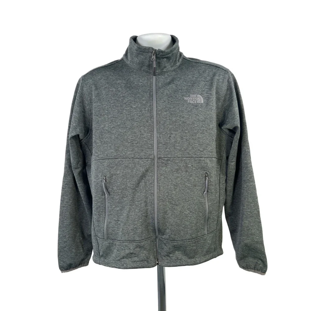 The North Face Men's Dark Gray Quarter Zip Mock Long Sleeve Jacket - M